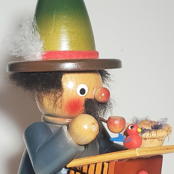 Vintage German Birdwatcher Wooden Smoker / Incense Burner Musical - Picture 6 of 12